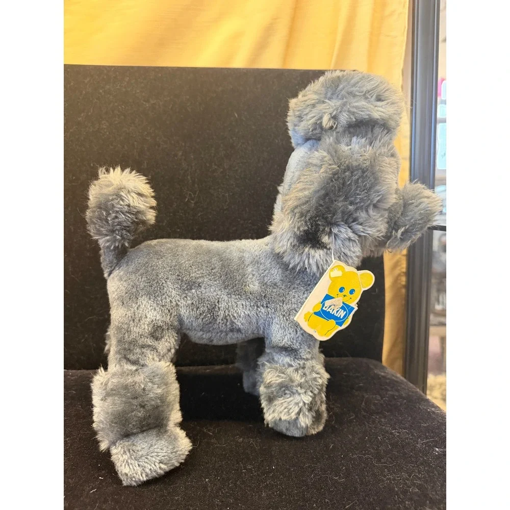Vintage Dakin Nature Babies Pom Pom Poodle Grey Plush Stuffed Animal 31-1784 NWT